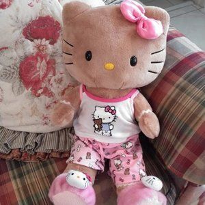 Hello Kitty Build A Bear, Tan Hello Kitty, Sanrio Pfp, Hello Kitty Doll, Sanrio Plushies, Stuffed Plushies, Hello Kitty Merchandise, Hello Kitty Rooms, Pixel Art Tutorial