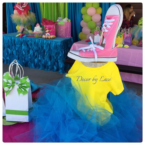 Tutus,Tennis Shoes and Bow ties birthday party theme... Decor by Lace Tutu And Tennis Shoes Party Ideas, Kids Tennis Shoes, 16th Birthday, Chucks Converse, Tennis Shoes, Birthday Party Themes, Tennis, Party Themes, Bridal Shower