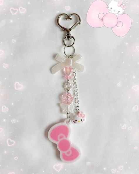 🎀 Hello Kitty bow keychain! 🎀 It’s 3D printed and decorated with the cutest charms and beads! 💗 Order now on our Etsy shop! 🎀 Link in Bio! 🤍 #hellokitty #hellokittylover #hellokittycore #hellokittyaddict #keychain #keychaincustom #keychains #3dprinting #3dprint #3dprinter #etsy #etsyshop #etsyseller #bows Bow Keychain, Keychain Resin, Hello Kitty Bow, Cute Hello Kitty, 3d Printing Projects, Hello Kitty Collection, Cute Bow, Cute Charms, Cute Bows