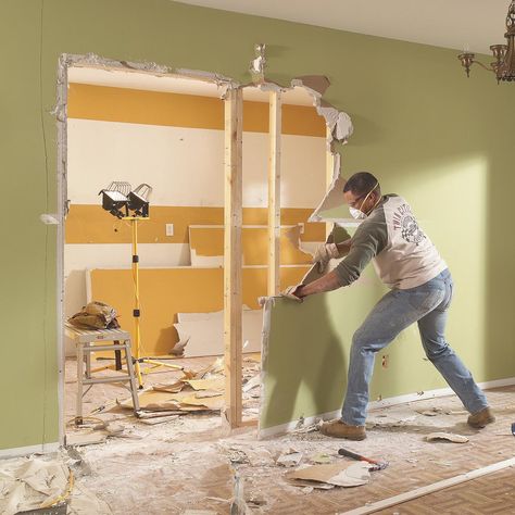 40 Projects You Can Get Done Over a Long Weekend Load Bearing Beam, Removing A Wall, Wall Removal, Load Bearing Wall, Up House, Family Handyman, Drill Press, Home Repairs, Remodeling Ideas