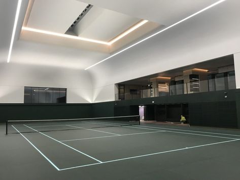 Tennis Court Design, Indoor Sports Court, Private Tennis Court, Indoor Tennis, Badminton Court, Sports Hall, Public Space Design, Lawn Tennis, Dream Apartment Decor