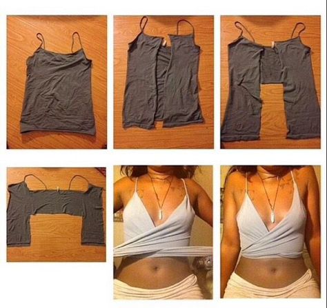 Sew Crop Top, Diy Cut Shirts, Diy Crop Top, Easy Diy Clothes, Diy Clothes Refashion, Upcycle Clothes Diy, Mode Hippie, Diy Clothes Design, Diy Vetement