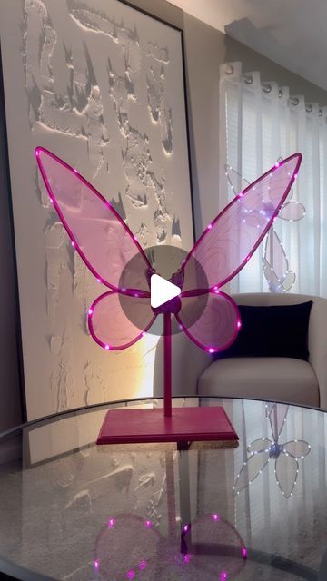 Led Fairy Wings, Led Butterfly Lights, Butterfly Lamps, Pink Butterfly Wings, Butterfly Resin Lamp, Butterfly Lamp, Buttterfly Lamp, Fairy Butterfly, Diy Butterfly