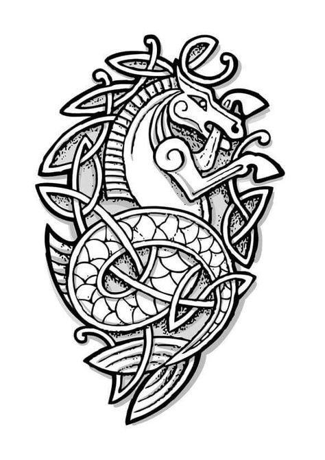 Celtic Horse Tattoo, Fingers Tattoo, Tattoos Celtic, Celtic Horse, Norse Design, Nutrition And Fitness, Celtic Tattoo, Viking Designs, Celtic Patterns