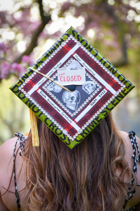 Forensic Anthropology Graduation Cap, Forensic Science Graduation Cap, Forensics Graduation Cap, Double Major Graduation Cap, Human Services Graduation Cap, Forensic Science Grad Cap, Anthropology Graduation Cap, Criminology Grad Cap, Bedazzled Graduation Cap