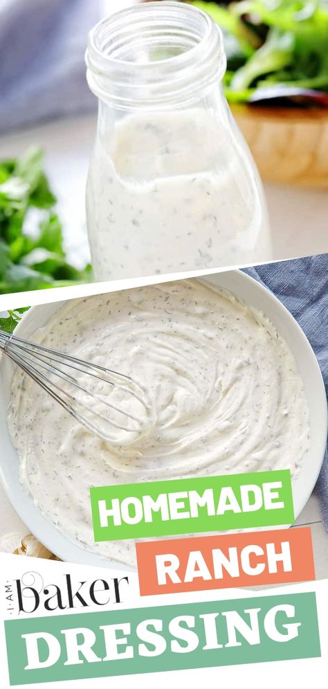 Restaurant Ranch Dressing, Buttermilk Ranch Dressing Recipe, Homemade Ranch Mix, Salsa Ranch Dressing, Jalapeno Ranch Dressing, Healthy Ranch Dressing, Ranch Dressing Recipe Homemade, Buttermilk Ranch Dressing, Creamy Ranch Dressing