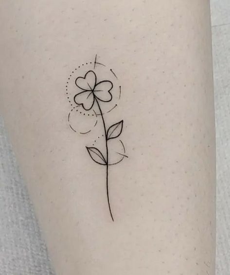 Irish Flower Tattoo, Clover Tattoo Ideas, Small Irish Tattoos, Irish Sister Tattoos, Celtic Tattoo For Women, Shamrock Tattoo, Arrow Tattoos For Women, Ireland Tattoo, Four Leaf Clover Tattoo