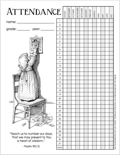 I’ve received several requests from readers lately asking about printable attendance records and/or academic calendars, including the following sweet message: Hi, Jennifer. I know this school… Homeschool Attendance, Attendance Chart, Attendance Sheet, Student Attendance, School Attendance, Homeschool Education, Academic Calendar, Printable Chart, Homeschool Learning