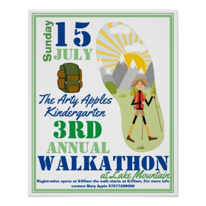 Walkathon Poster Ideas, Walkathon Poster, Vfw Auxiliary, Fundraiser Poster, Community Service Ideas, 100 Day Of School Project, Pta Fundraising, School Fundraising, Pto Ideas