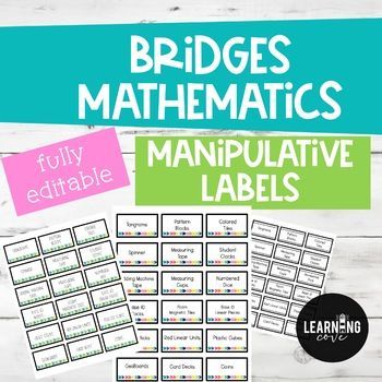 Math Folders 2nd Grade, Bridges Number Corner, Number Corner Bridges 2nd Grade, Number Corner, 2nd Grade Math Toolkit, First Grade Math Tool Kit, Labeling Kindergarten, Math Manipulative Labels, Bridges Math Curriculum