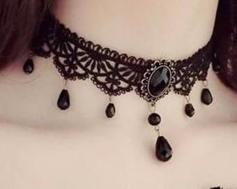 Fine Costumes Apparel and Accessories by CorsetCulture on Etsy Black Lace Necklace, Black Velvet Choker Necklace, Lace Choker Necklace, Velvet Choker Necklaces, Gothic Chokers, Black Velvet Choker, Rhinestone Choker Necklace, Womens Chokers, Lace Necklace