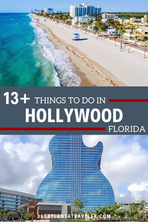 Not to be confused with its glitzy, West Coast counterpart, Hollywood, Florida offers a unique vacation destination for travelers. Along with stunning beaches and warm weather, this coastal city boasts a variety of experiences for visitors. Here are 13+ amazing things to do in Hollywood FL that you don't want to miss! Top Family Vacations, Everglades Florida, Unique Vacations, Hollywood Florida, Hollywood Beach, Coastal City, Hollywood Fl, Us Travel Destinations, Coastal Cities