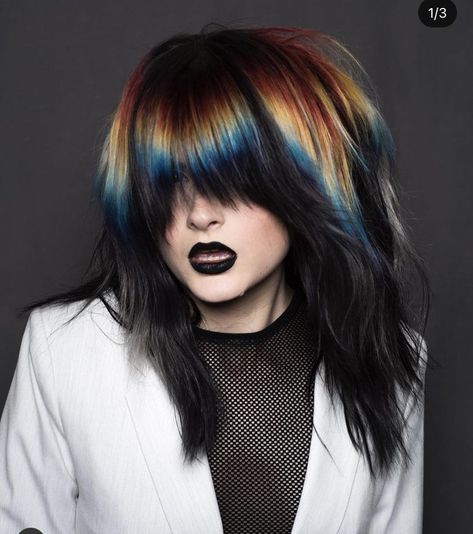 Creative Hair Color, Edgy Hair, Colorful Hair, Creative Hairstyles, Hair Inspo Color, Rainbow Hair, Cool Hair Color, Grunge Hair, Crazy Hair