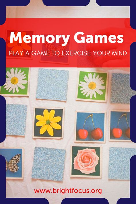 Memory Problems, Play A Game, Memory Games, Healthy Aging, Alzheimers, Matching Games, Your Brain, Learn To Read, Just For Fun