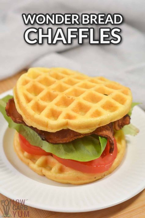 Cook up the tastes of your childhood - a Wonder Bread chaffle tastes just like fluffy white bread. Make and enjoy bread on a keto diet. Wonder Bread Chaffle, Perfect Health Diet, Wonder Bread, Waffle Maker Recipes, Keto Diet List, Keto Diet Breakfast, Keto Diet Benefits, Diet Breakfast Recipes, Ketogenic Diet Meal Plan