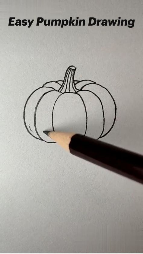 Cute Fall Things To Draw Easy, Cute Fall Canvas Paintings Easy, Halloween Paints Easy, Fall Drawings Easy Kids, How To Draw A Simple Pumpkin, Easy Doodle Art Halloween, Cute Canvas Paintings Easy For Best Friend, Pumkin Drawing Ideas Easy, Step By Step Pumpkin Drawing