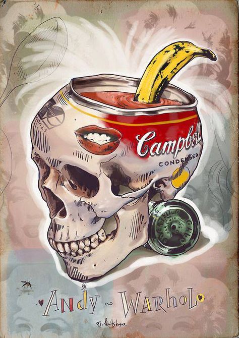 Andy Warhol skull Art Andy Warhol, Andy Warhol Art, Warhol Art, Jasper Johns, Roy Lichtenstein, Skull Painting, Jean Michel Basquiat, A Skull, Skull And Bones