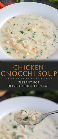 Olive Garden Instant Pot, Instant Pot Chicken Gnocchi, Instant Pot Chicken Gnocchi Soup, Olive Garden Chicken Gnocchi, Chicken Gnocchi Soup Recipe, Gnocchi Recipes Soup, Chicken Gnocchi Soup Olive Garden, Restaurant Copycat, Chicken Gnocchi