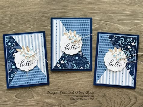 Cut Stack Shuffle, Shuffle Cards, Designer Paper Cards, Card Sketches Templates, Easy Cards, Card Making Tutorials, Fancy Fold Cards, Punch Cards, Stamping Up Cards