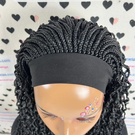 Headband Braided Wig. To order, click on the link 👉 www.braidslacewigs.com . . . . . . . . . . . . . . . . . . . . #boxbraids #boxbraidwig #boxbraidstyles #curlbox #curlygirlmethod #braidedwig #braidwigs #hairlosssolution #alopecia #curlybraids #deepcurl #curlyhairdontcare #blackownedbusiness #cancerwigs #headbandstyle #wigmaker #wigsforblackwomen #bestbraids #curls #hairlosswigs #headbandwig #perfectcurls #curly #curlscurlscurls #blackgirlmagic #braidgang #hairnbeautydirectory #blackgirlhai... Medium Size Box Braids, Braid Wigs For Black Women, Braids Headband, Braided Wigs For Black Women, Braid Accessories, Curly Braids, Wavy Curls, Box Braid Wig, Braided Wigs