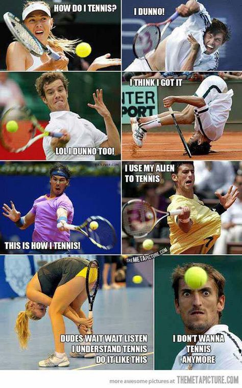 Tennis How To Play Tennis, Tennis Funny, Tennis Quotes, Sports Memes, 웃긴 사진, Play Tennis, Tennis Player, Sports Humor, Tennis Players