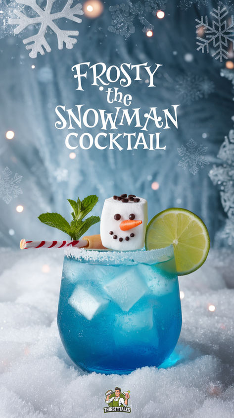 Discover the ultimate Frosty The Snowman Cocktail Recipe, perfect for your festive gatherings! This delightful Frosty The Snowman Drink combines seasonal flavors to create a fun Christmas drink that will be a hit at any holiday party. Enjoy Winter Wonderland Cocktail as you celebrate with friends and family. Elevate your holiday festivities with this delicious Snowman Cocktail, a must-try among Christmas alcoholic drinks. Cheers to unforgettable moments with this fun and festive Snowman drink! Frosty The Snowman Cocktail Recipe, Fun Christmas Drinks Alcohol, Blue Winter Drinks, Frosty Snowman Cocktail, Drunken Snowman Drink, Tipsy Snowman Drink, Frosty Drink Recipe, Frosty The Snowman Drink, Wine Christmas Drinks