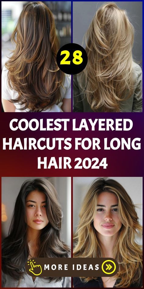 Discover the versatility of layered haircuts with 28 stunning options for long locks in 2024. From subtle layers to bold, statement-making cuts, there's something for everyone in this collection. Layers In Back Of Long Hair, Soft Layers Long Straight Hair, Refreshing Haircut For Long Hair, Haircuts To Ask For Long Hair, Fall Haircut For Long Hair, Long Haircut Front Layers, Long Layers Hair Styles, Layers For Hair Medium, Shag Haircuts For Long Hair