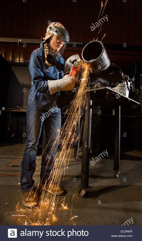 Women Welder Pictures, Woman Welder, Female Welder, Welding Women, Women Welder, College Senior Pictures, Western Wear Outfits, College Senior, Dream Aesthetic