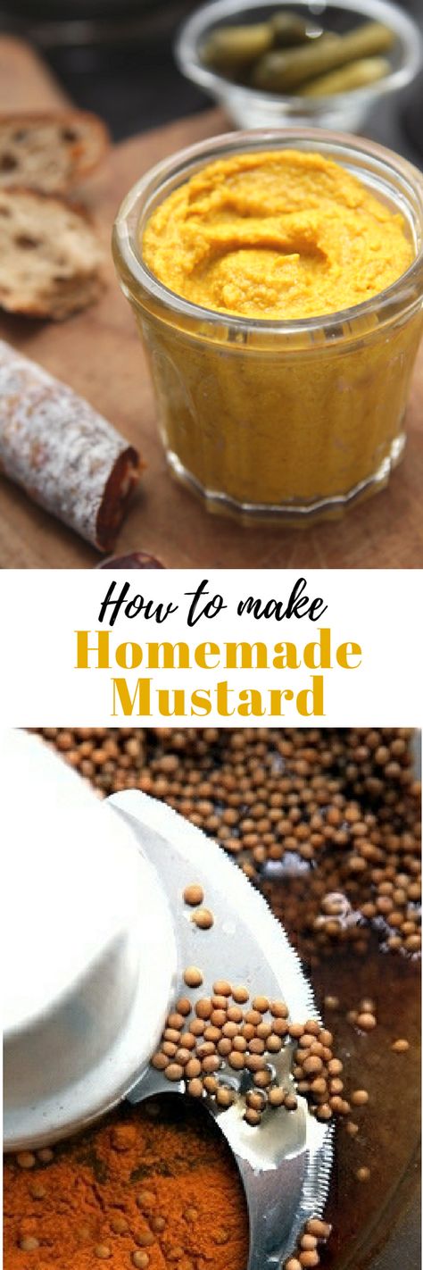 Make Mustard, Food Seasoning, Homemade Mustard, Mustard Recipe, Kid Friendly Dinner, Yellow Mustard, How To Make Homemade, Cheap Meals, Homemade Cakes