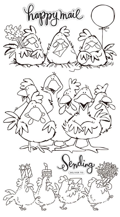 Bordado Jacobean, Digital Stamps Free, Animal Chicken, Cheap Stamps, Penny Black Stamps, Alphabet Stamps, Chicken Art, Digi Stamp, Art Impressions