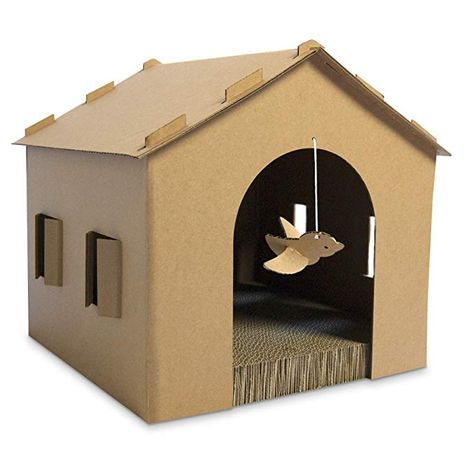 Cardboard Cat House, Rabbit Christmas, Cardboard Cat Scratcher, Cat House Diy, Pet Paradise, Cat Bird, Cat Tree Condo, Cat Scratchers, House Cat