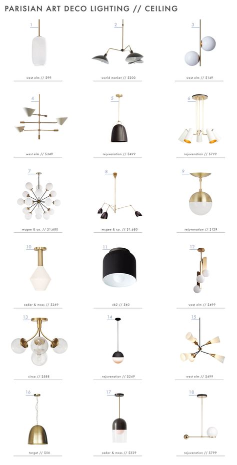 Emily Henderson Parisian Art Deco Lighting Ceiling Roundup Art Deco Lighting Pendant Lights, 1920s Aesthetic Decor, Art Deco Lighting Ceiling, Salon Art Deco, Art Deco Ceiling Light, Minimalistic Interior, Lampe Art Deco, Art Deco Ceiling, Parisian Art