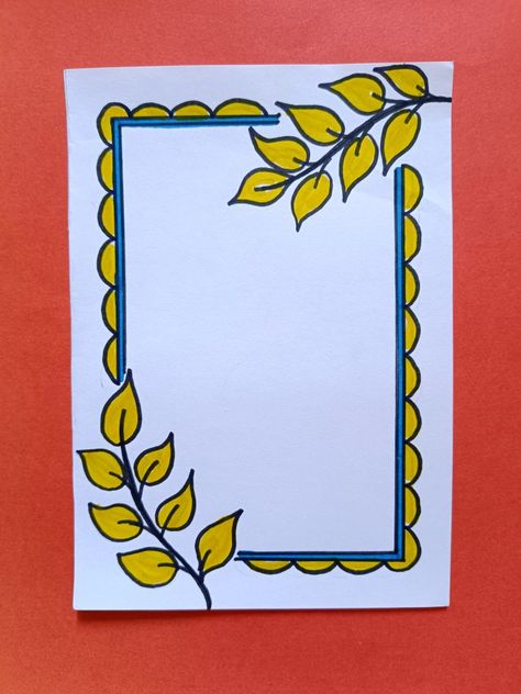 Border For Social Project, Color Pen Border Design, Paper Boder Degin Simple, Easy And Simple Borders For Project, Side Border Design For Project Paper, Heavy Border Designs For Projects, Border Design Simple For Project, Telugu Project Work Designs, Project Sheets Design