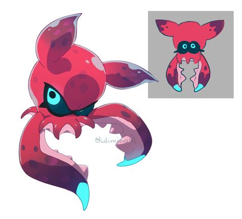 Post image Splatoon Vampire Squid, Vampire Squid Oc, Inkling Squid Form, Squid Drawing, Splatoon Oc, Vampire Squid, Splatoon Squid, Bug Type, Splatoon 2 Art