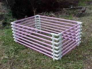 apparently that MA doesn't mean she knows how to build a pen... #puppy #playpen Goat Fencing, Dog Pen Outdoor, Puppy Pen, Puppy Pens, Pvc Pipe Crafts, Pvc Pipe Projects, Pvc Projects, Pet Projects, Pet Enclosure