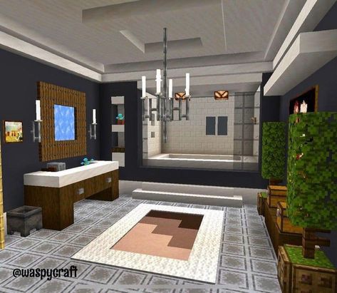 Rooms In Minecraft Houses, Minecraft Houses Bedrooms, Minecraft Bathroom Ideas Modern, Minecraft Interior Design Mansion, Minecraft Bedroom Ideas Game Modern, Minecraft Laundry Room, Minecraft Interior Design Modern, Modern Bedroom Minecraft, Modern Minecraft Bedroom