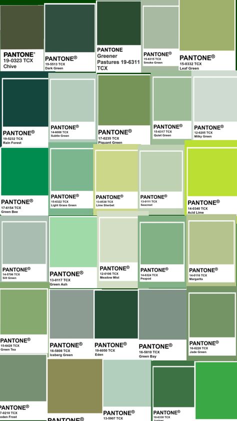 Pantone Green Colors, Pantone Green Shades, Green Pantone, Pantone Green, Pantone Color Chart, Color Knowledge, Green Name, Pantone Palette, Green Colour Palette