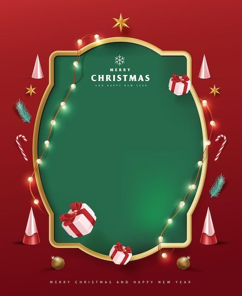 Business And Advertising, Christmas Poster Design, Banner Frame, Christmas Promo, Christmas Advertising, Happy New Year Banner, Christmas Landscape, Christmas Promotion, Merry Christmas Banner