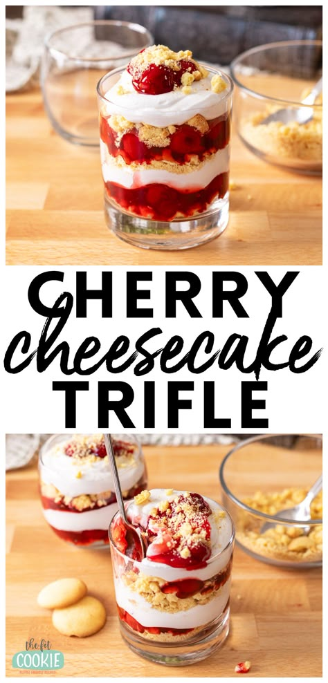 Cherry Cheesecake Trifle, Cherry Cheesecake Cups, Diary Free Dessert, Dairy Free Trifle, Gluten Free Fudge, Gluten Free Dairy Free Dessert, Dairy Free Cheesecake, Cheesecake Trifle, Parfait Desserts