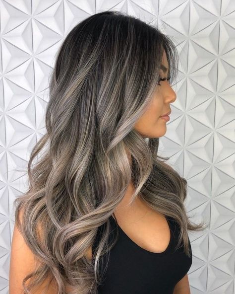 Dark To Light Hair, Dark Ash Blonde Hair, Baylage Hair, Rambut Brunette, Black Hair Balayage, Ash Blonde Balayage, Ash Hair Color, Brunette Balayage Hair, Ash Blonde Hair