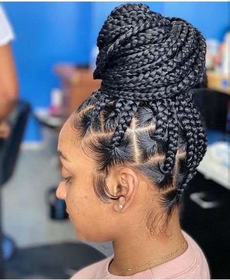 41 Large Knotless Braids Styles To Try for That Chic Look Big Part Knotless Box Braids, Big Knotless Box Braids, Big Box Braids, Braiding Styles, Big Box Braids Hairstyles, Feed In Braids Hairstyles, Braids Styles, African Hair Braiding Styles, Box Braids Hairstyles For Black Women