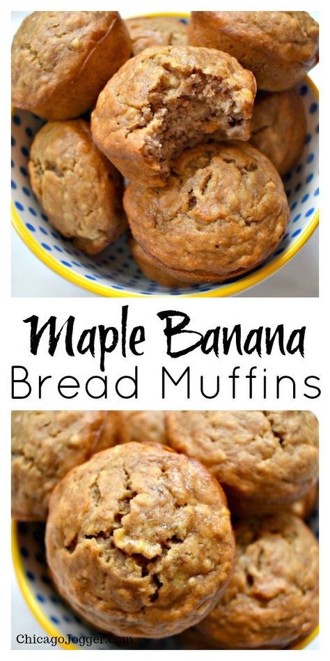 Maple Banana Bread, Muffins Banana, Maple Recipes, Maple Syrup Recipes, Pastas Recipes, Breakfast Bread Recipes, Banana Bread Muffins, Bread Muffins, Oatmeal Breakfast