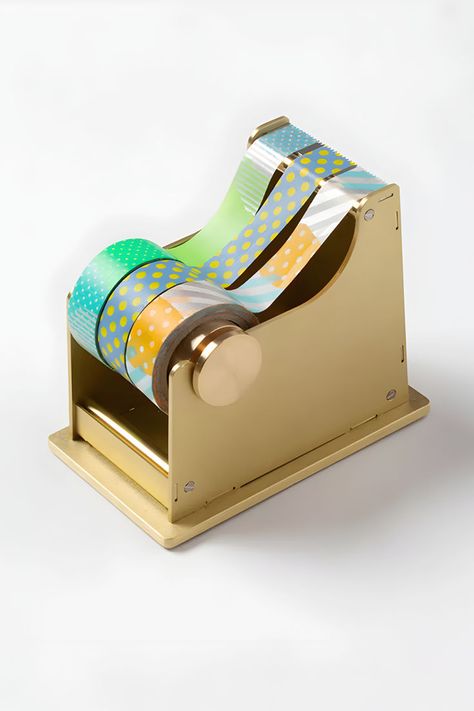 Precision-crafted in burnished matte solid brass, this dispenser accommodates standard 1" core tapes. Versatile and functional, it holds one single roll of tape up to 2.75 inches wide or multiple rolls of thinner tapes, including scotch tapes, washi tapes, or small core masking tapes in various colors. 📎🌟 Enhance your desk organization in style. Click to explore more from the Wms & Co collection on Marmalade and upgrade your stationery essentials. #BrassTapeDispenser #2024Planner 2024 Planner, Stationery Essentials, Scotch Tape, Tape Dispenser, Motivation Board, Vision Board Inspiration, Washi Tapes, Marmalade, Masking Tape