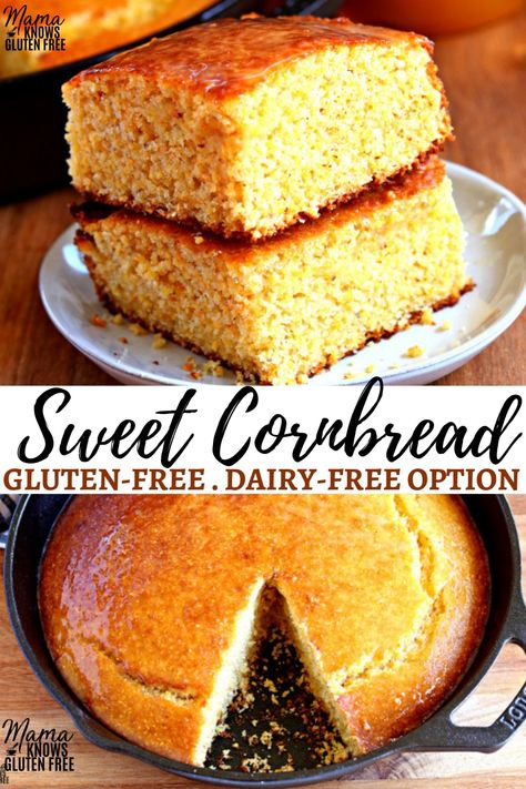 Sweet Cornbread Recipe, Gluten Free Cornbread Recipe, Cornbread Recipe Sweet, No Bread Diet, Gluten Free Cornbread, Honey Cornbread, Sweet Cornbread, Cornbread Recipe, Autoimmune Protocol