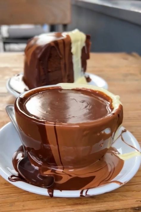 CREAMY ITALIAN BEAR HOT CHOCOLATE - Bake with Shivesh Bakery Chocolate Cake, Bake With Shivesh, Italian Hot Chocolate, Triple Chocolate Cake, Date Pudding, Chocolate Fudge Frosting, Eggless Cake Recipe, Eggless Desserts, Mango Cake