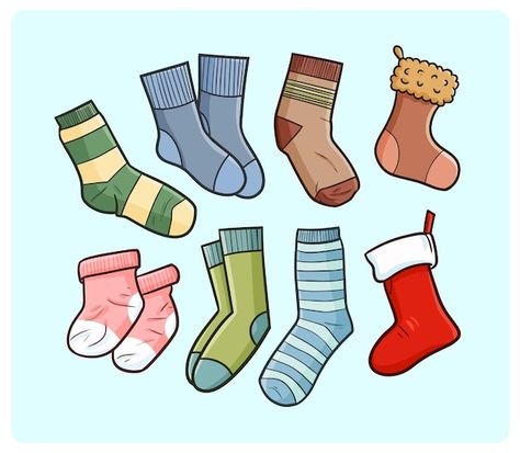 Socks Illustration Drawing, Sock Pictures, Socks Pictures, Disney Characters Genderbend, Socks Stickers, Cartoon Props, Socks Illustration, Sock Tattoo, Socks Drawing