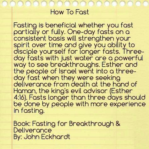 (Part 1) I do not recommend long fasts unless there is an emergency or if one is led by the Holy Spirit to do so. Daniel fasted twenty-one days and saw a great breakthrough for his people (Dan. 9-10). Daniel was also a prophet, and God will use prophets to fast for different reasons to see breakthroughs. Jesus fasted forty days before beginning His ministry (Matt. 4:1-2). The Disciple Fast, The Elijah Fast, Elijah Fast, Esther Fast, Daniel Fasting, Biblical Women, Christian Cartoons, Fast And Pray, Radical Acceptance