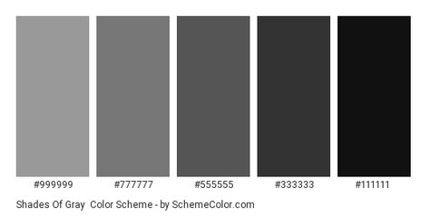 Shades Of Gray Color Scheme » Black » SchemeColor.com Grey Color Palettes, Shades Of Gray Color, Gray Hex, Gray Color Palette, Hexadecimal Color, Black Color Palette, Hex Color Palette, Dark Home Decor, Grey Color Palette