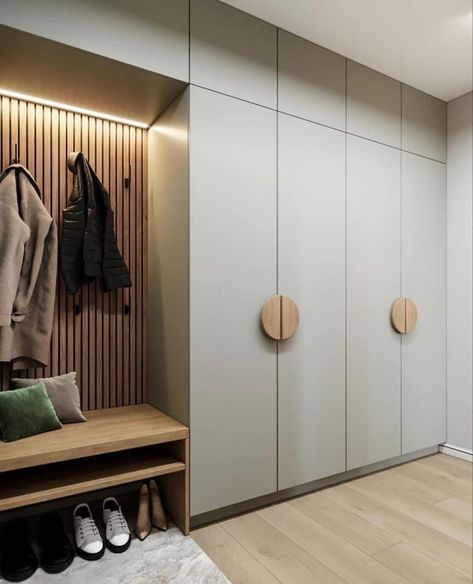 Corridor Wardrobe Ideas, Hall Wardrobe Ideas, Entrance Wardrobe Ideas, Hallway Wardrobe Ideas, Entry Wardrobe, Wardrobe Hallway, Hall Wardrobe, Vstupná Hala, Design Ložnic