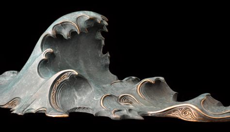 great-wave — Maisano Art Waves Sculpture, Wave Ceramic, Wave Sculpture, Sculpture Gallery, Sea Sculpture, Surf Decor, Wave Art, Art Japonais, Sculpture Clay